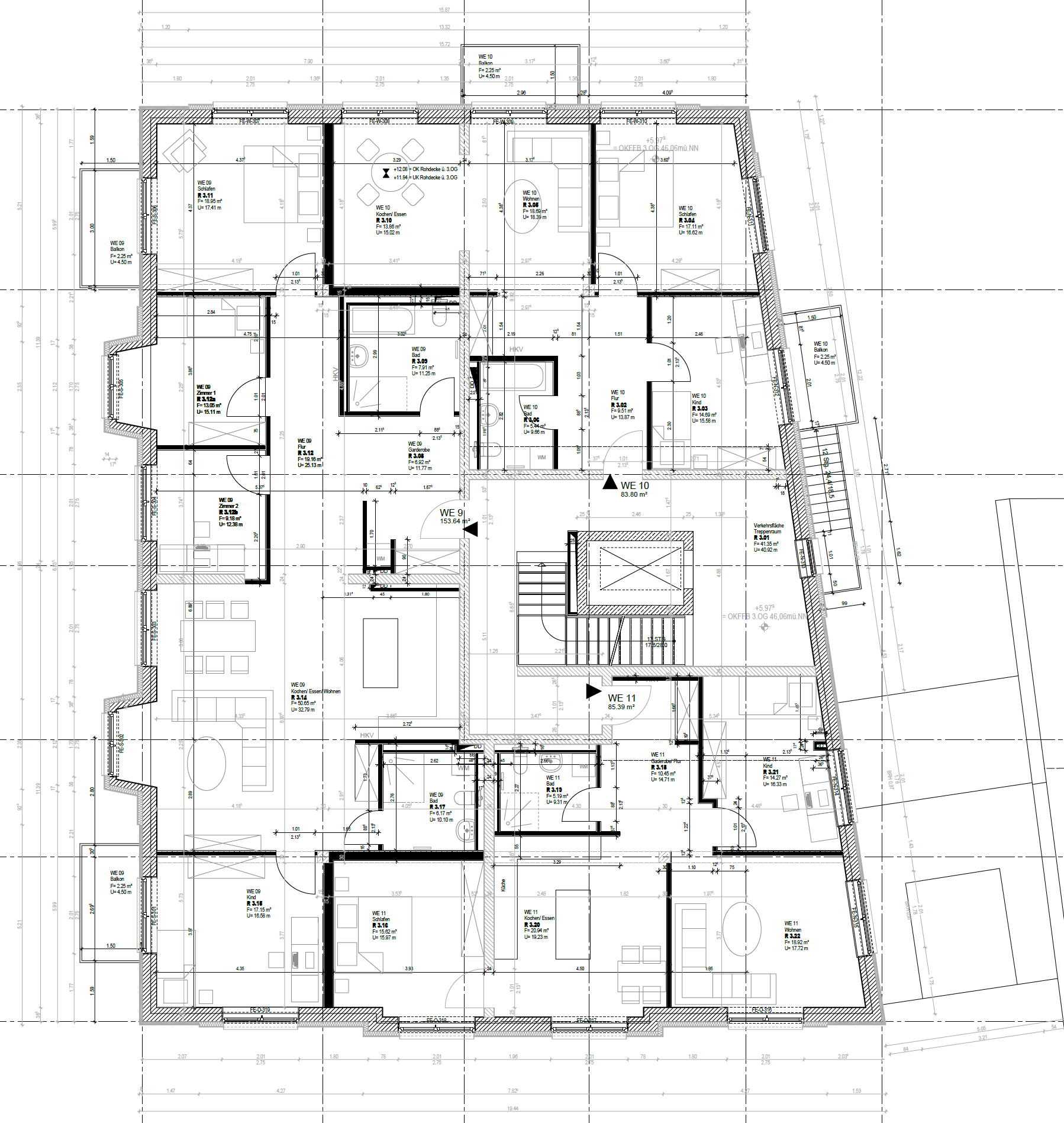 Grundriss 3. Obergeschoss